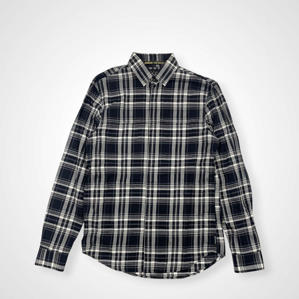 ARMANI EXCHANGE アルマーニ エクスチェンジ / ハイドポケットチェックシャツ 参考定価：25,000程度 SIZE:S