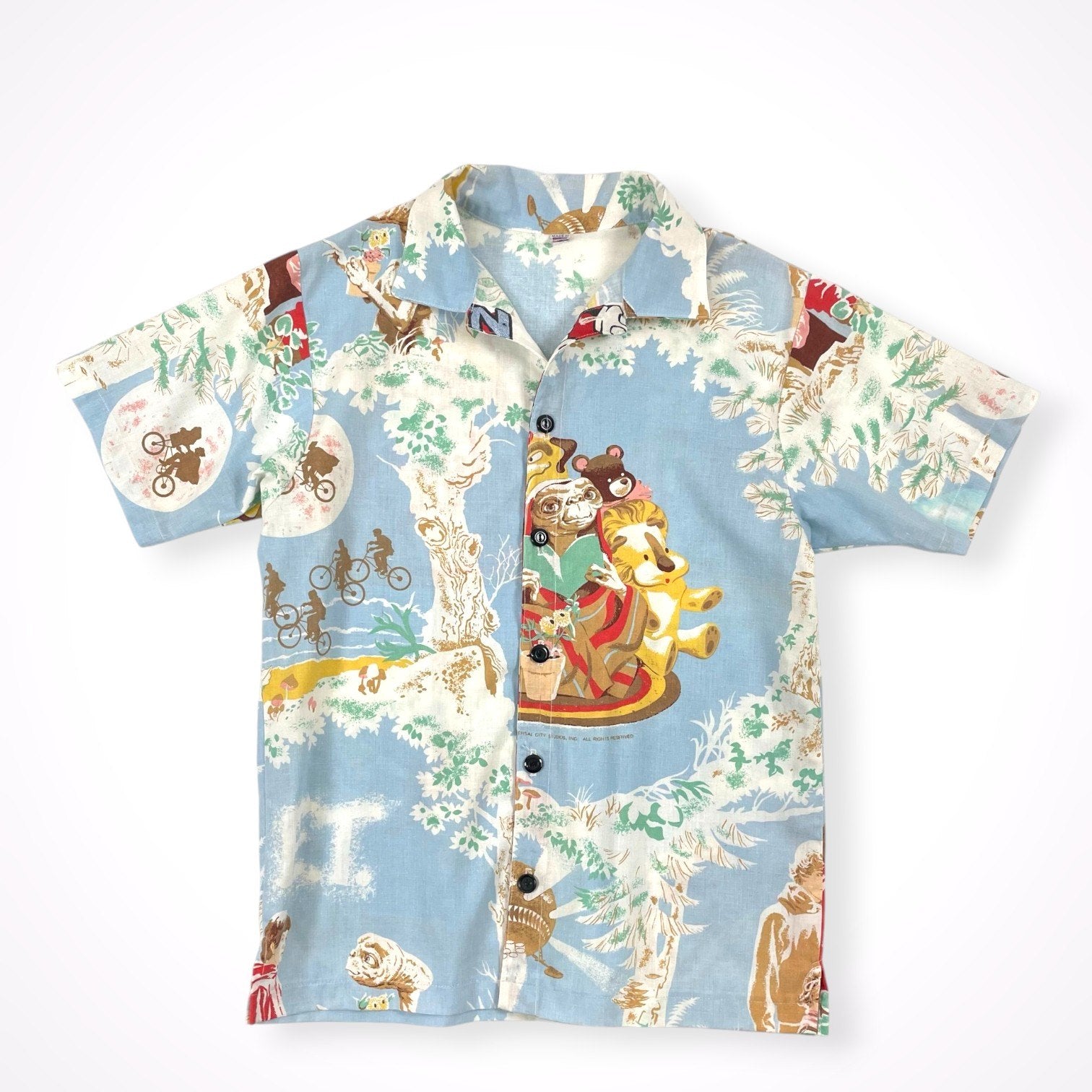 VINTAGE / 【E.T.】 USA製 ヴィンテージシーツリメイクシャツ SIZE:S(M程度)