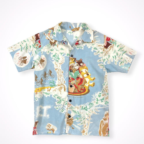 VINTAGE / 【E.T.】 USA製 ヴィンテージシーツリメイクシャツ SIZE:S(M程度)