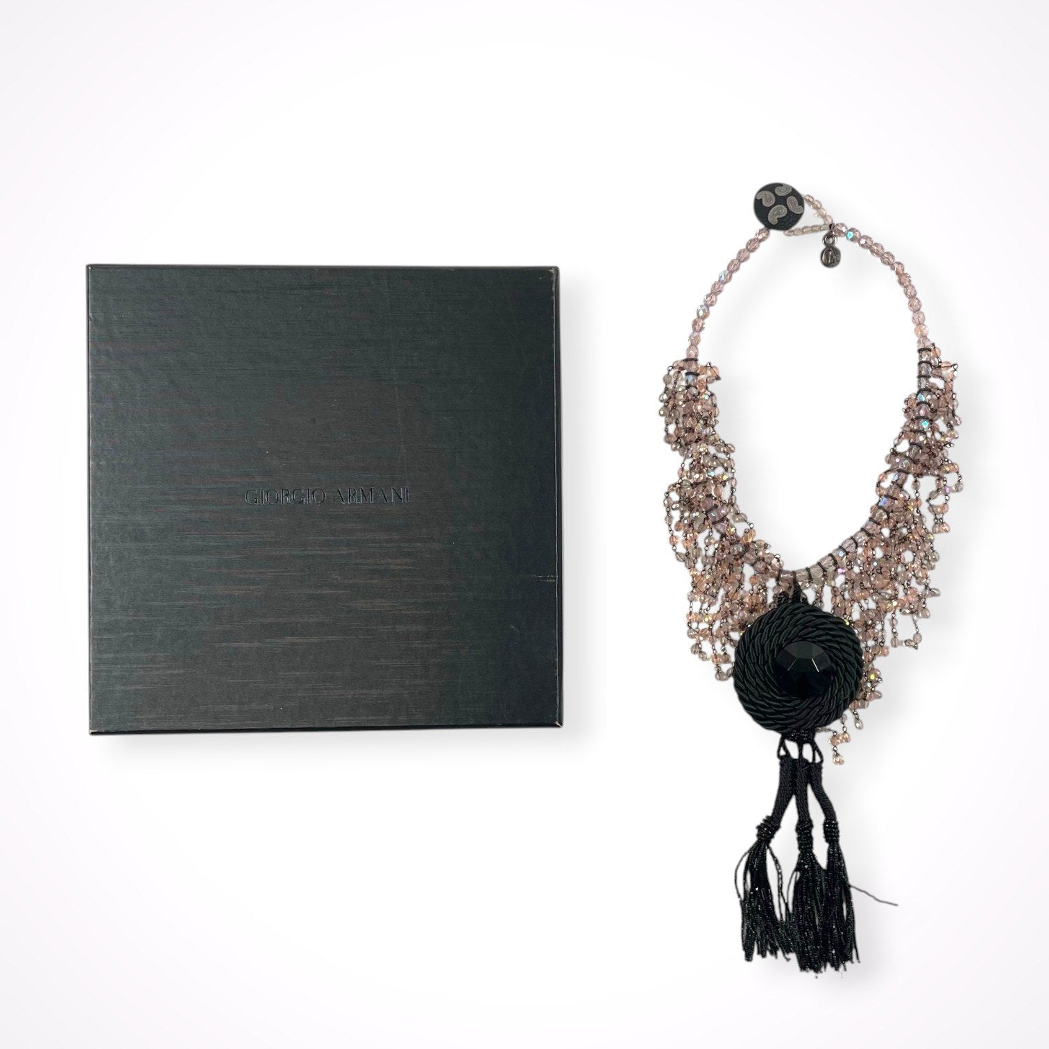 GIORGIO ARMANI / サークルビジューネックレス 箱付 参考定価：150,000程度