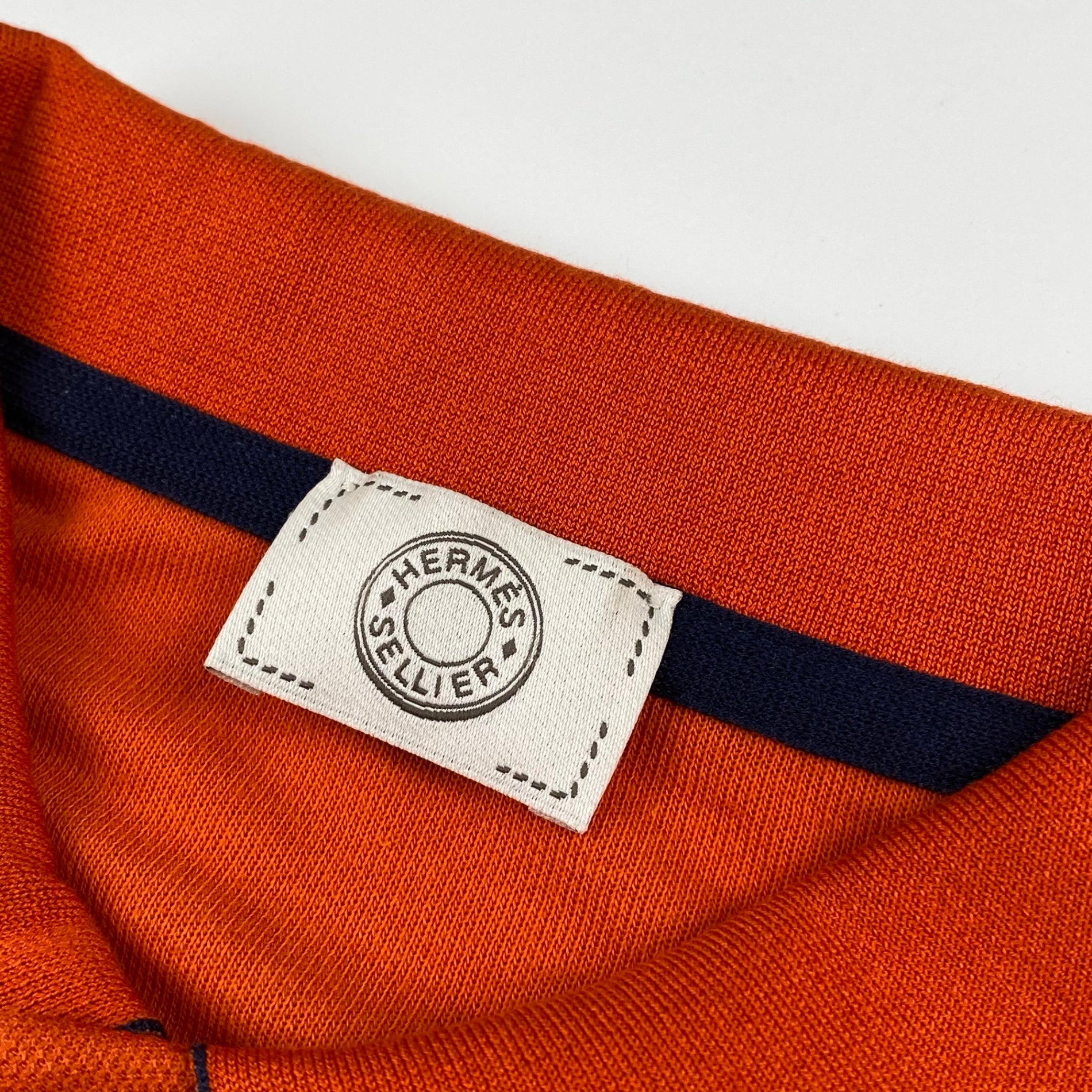 HERMES エルメス / セリエボタン ポロシャツ  SIZE：L