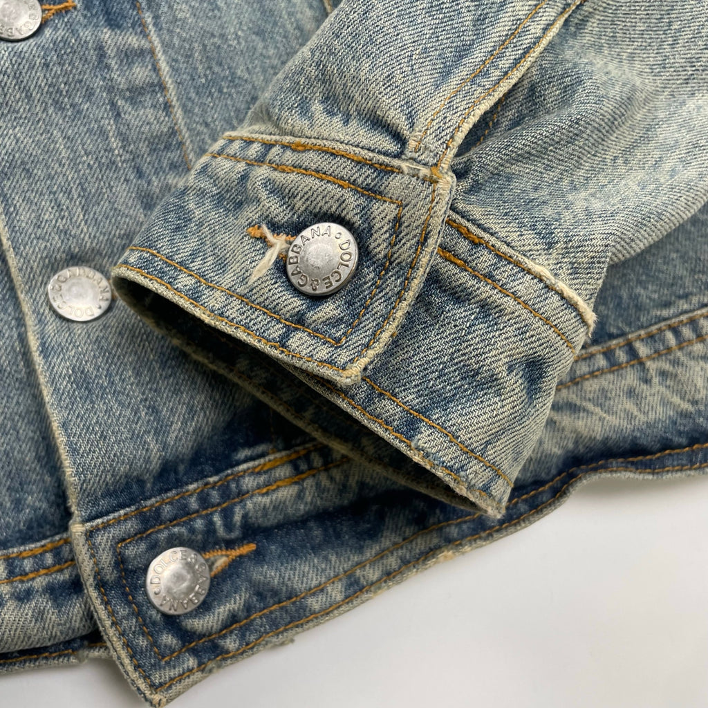 DOLCE＆GABBANA ドルチェ＆ガッバーナ / 02AWクラッシュデニムジャケット インディゴ  SIZE:46