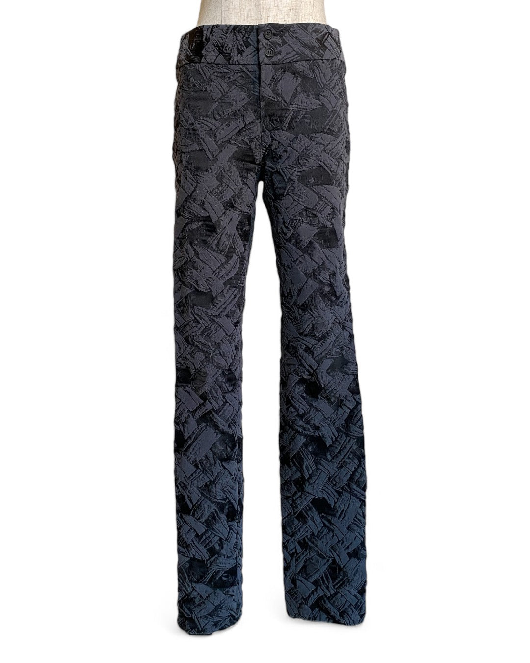 ISSEY MIYAKE イッセイミヤケ ジャガード 織柄 ストレッチ パンツ