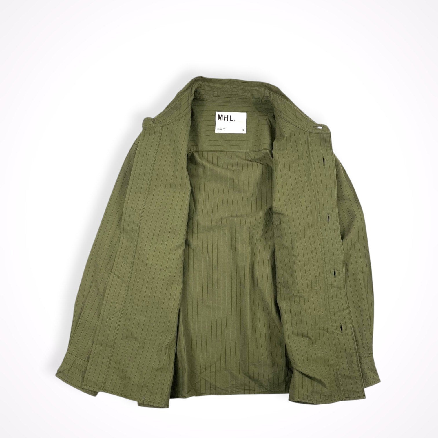 MHL. / コットンストライプシャツ 23年 参考定価：25,000程度 SIZE:S