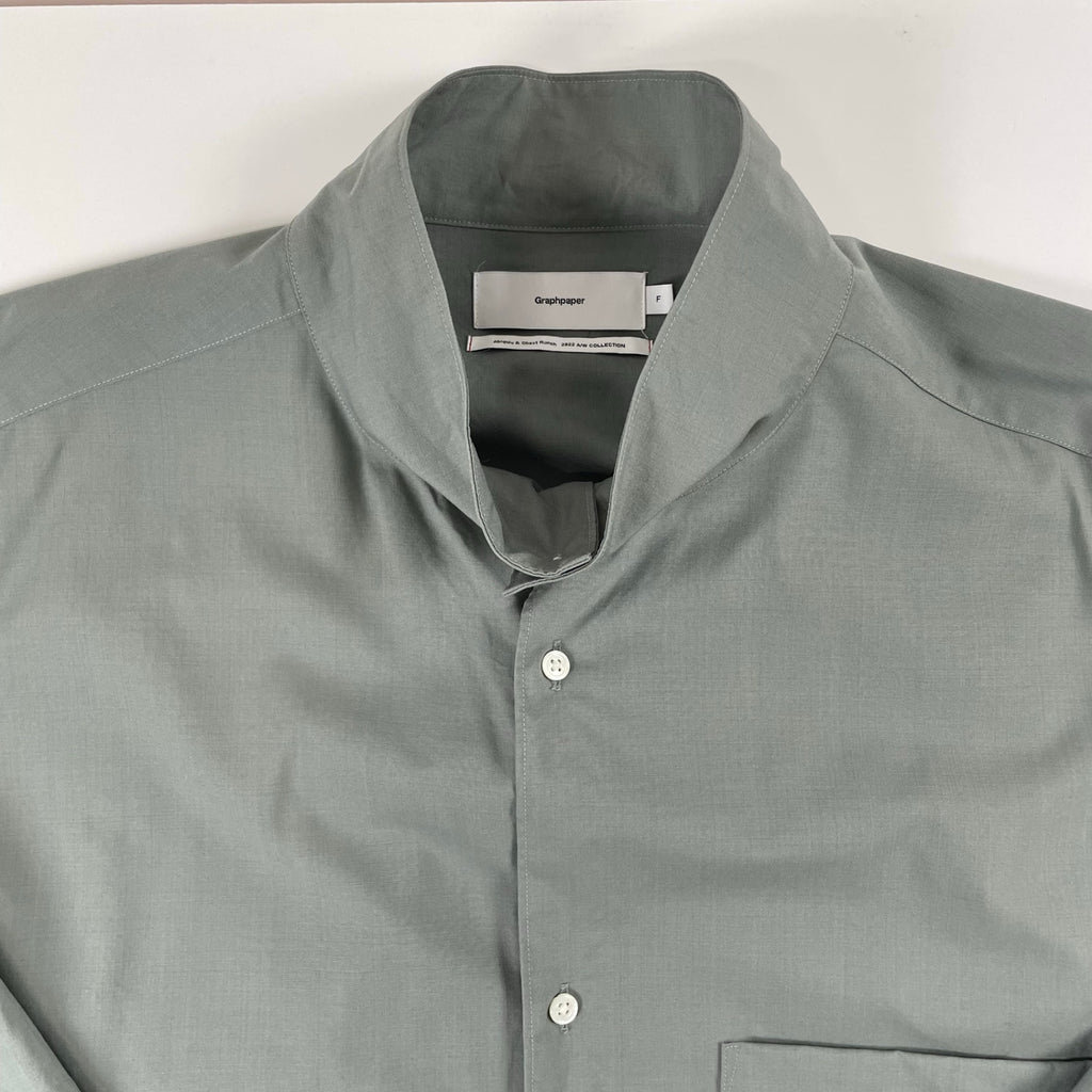 Graphpaper / Fine Wool Tropical Stand Collar Shirt 参考定価：28,000+tax SIZE:FREE