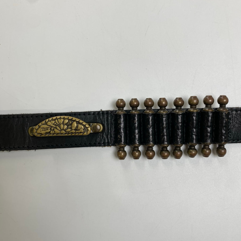 KENSHO ケンショウ / バレットデザイン レザーベルト 彫金 全長101cm