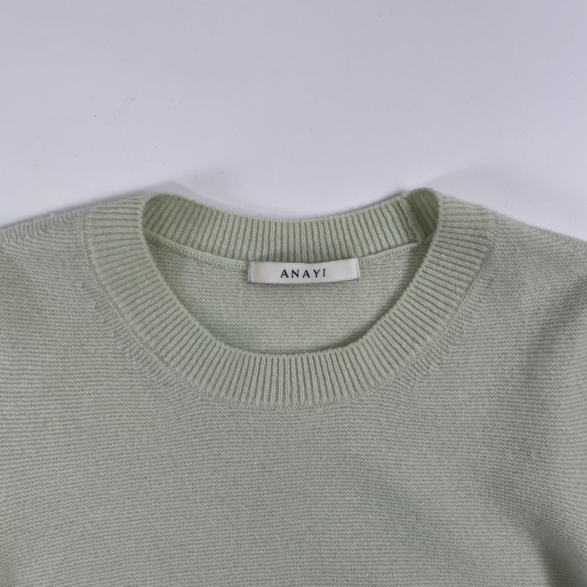 ANAYI / 紡毛ガーターペザントパフ プルオーバー 参考定価：26,000+tax SIZE:38