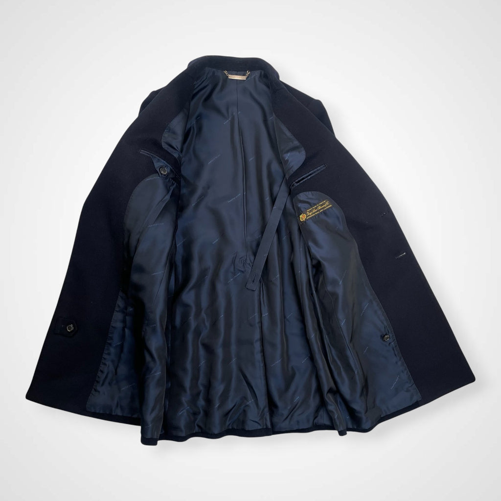 beautiful people × Loro Piana ビューティフル ピープル ロロピアーナ / カシミヤMIXチェスターコート ダークネイビー 参考定価：105,000+tax SIZE:130(XS-S)