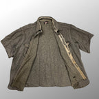 50s初期 VINTAGE Woolrich ヴィンテージ ウールリッチ / 襤褸 ボロ 半袖 ネルシャツ ブラック SIZE:L程度