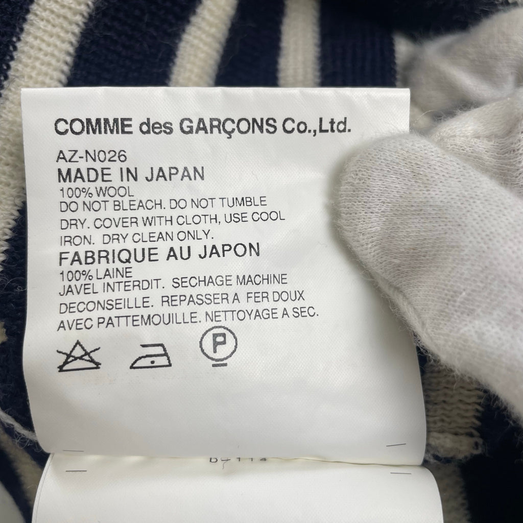 PLAY COMME des GARCONS プレイ コムデギャルソン / ハートロゴ ウールボーダーニット SIZE：S