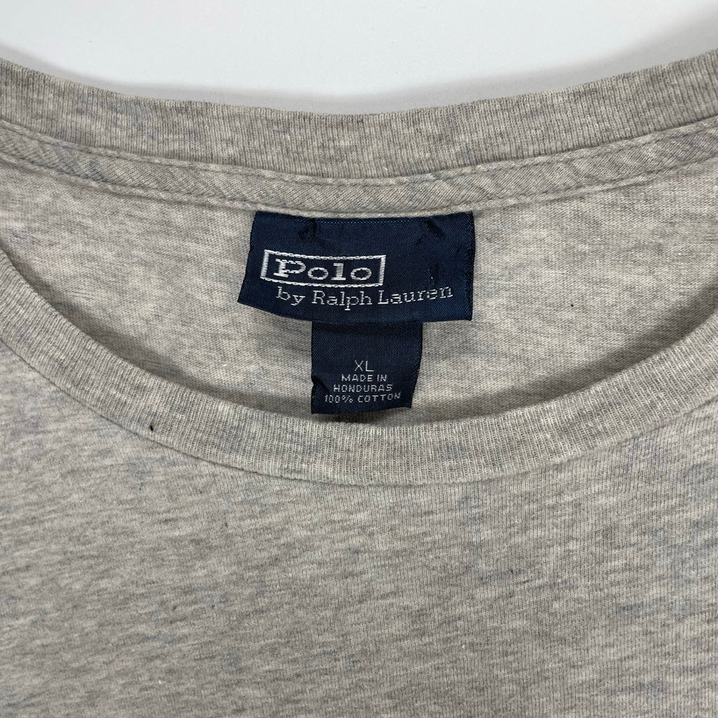 Polo by Ralph Lauren ポロバイラルフローレン / ヴィンテージ ポニー刺繍長袖Tシャツ グレー SIZE:XL