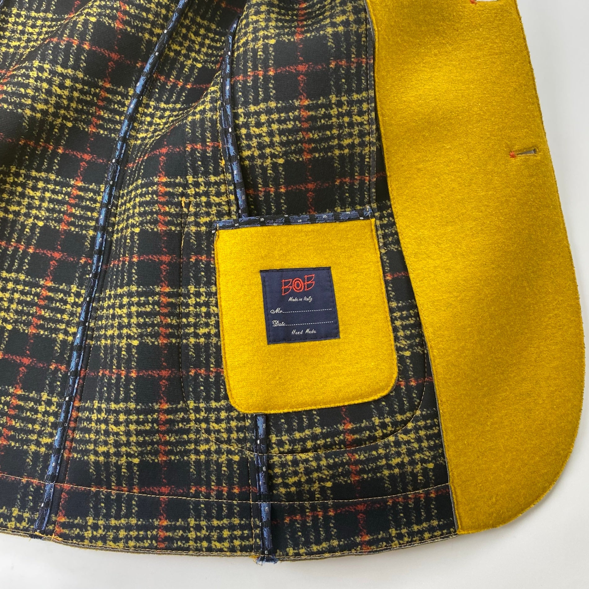 BOB ボブ 大丸取り扱い / ボンディングハンドワークジャケット MADE IN ITALY 参考定価：45,000程度  SIZE:1050（L程度）