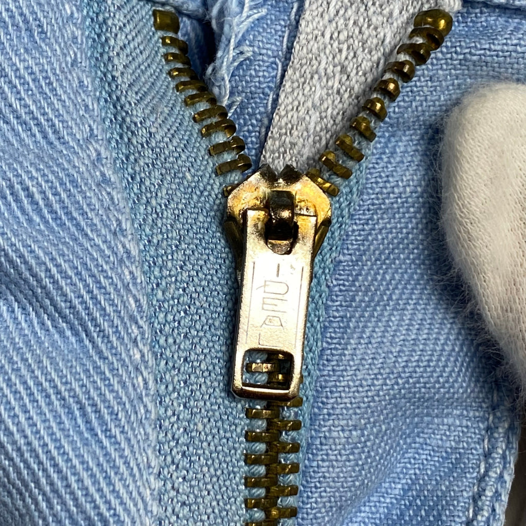 推定60年代 Levi's リーバイス / コットンツイル パンツ 白タブBIG E 片ツメIDEAL ボタン裏点々刻印 ブルー SIZE:W84cm