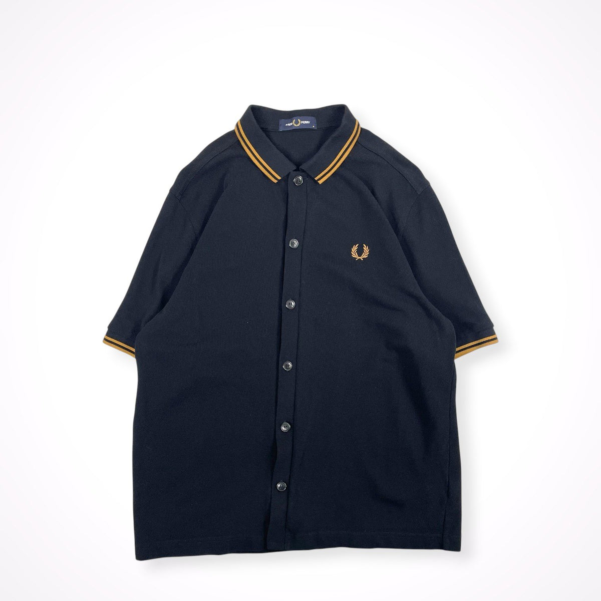 FRED PERRY × UNITED ARROWS / 別注ツインティップ ボタンスルー シャツ 参考定価：17,000+tax SIZE:M