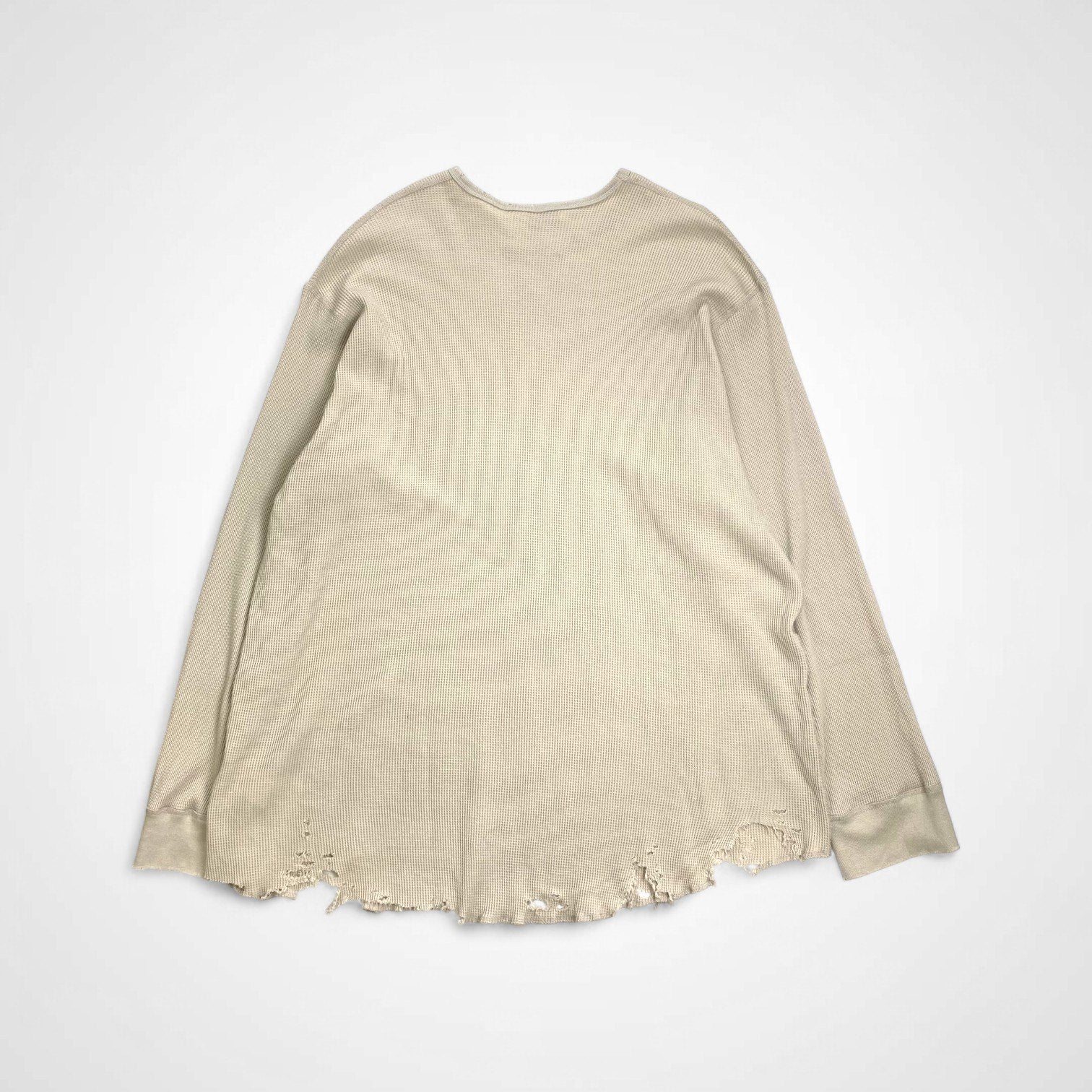 ANCELLM アンセルム / DAMAGE WAFFLE CREW LS T-SHIRT ワッフル カットソー 25AW 参考定価：17,000+tax SIZE:1