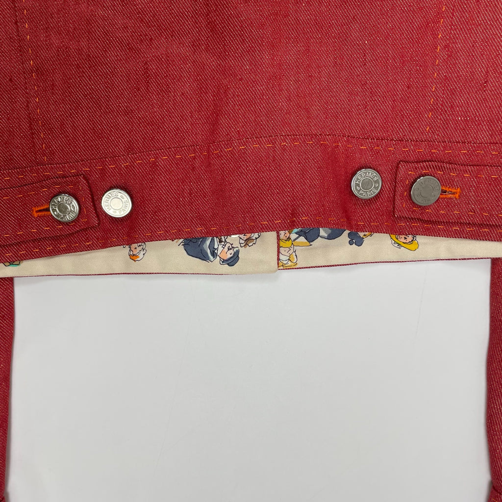 HERMES エルメス / カレライニング リネンデニムジャケット ゴルチエ期 参考定価：520,000程度 SIZE：36