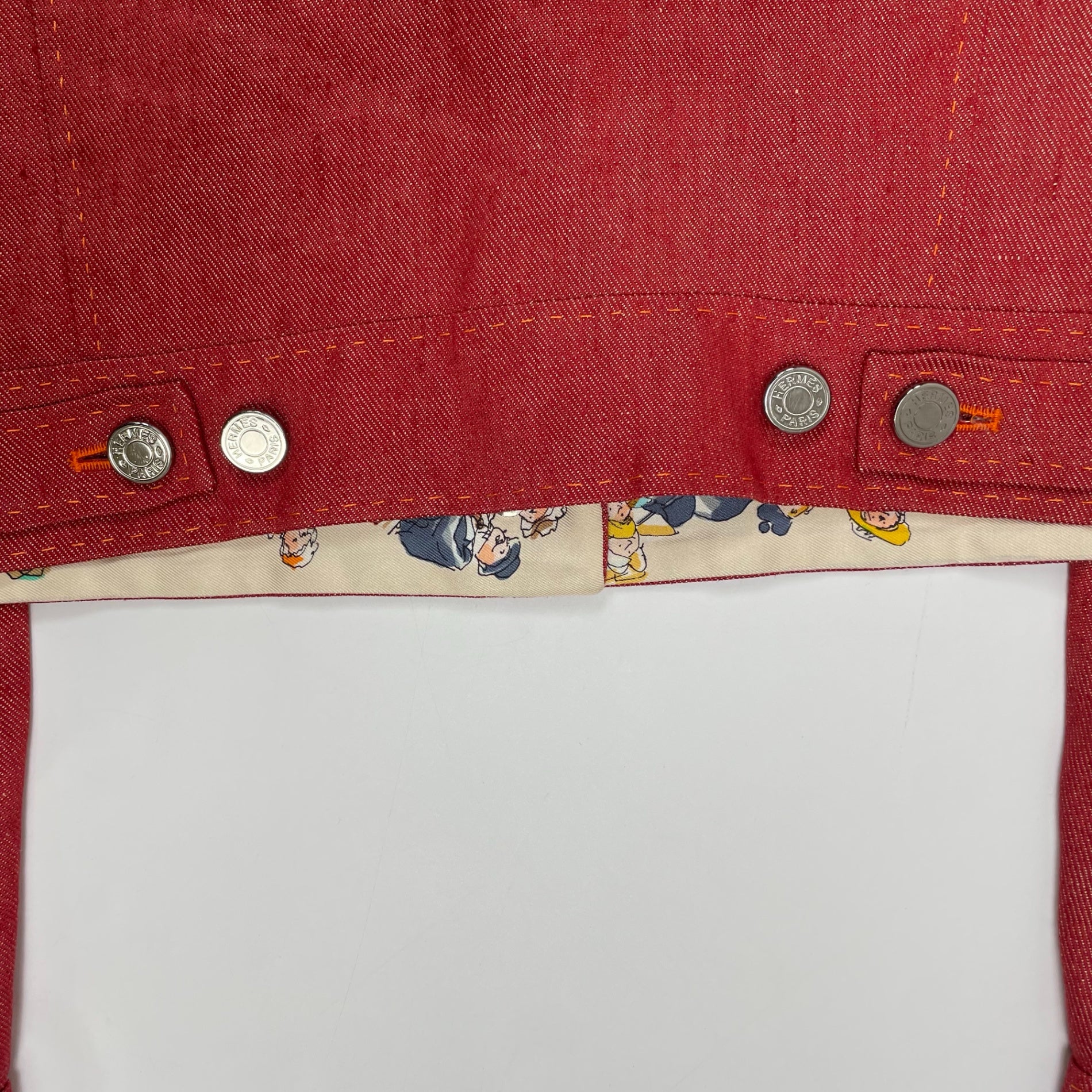 HERMES エルメス / カレライニング リネンデニムジャケット ゴルチエ期 参考定価：520,000程度 SIZE：36