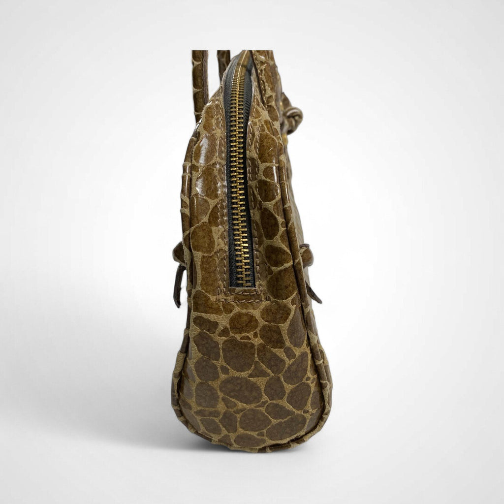 collection PRIVEE? コレクション プリヴェ / キリン柄 ハンドバッグ ボストン型 参考定価：85,000程度