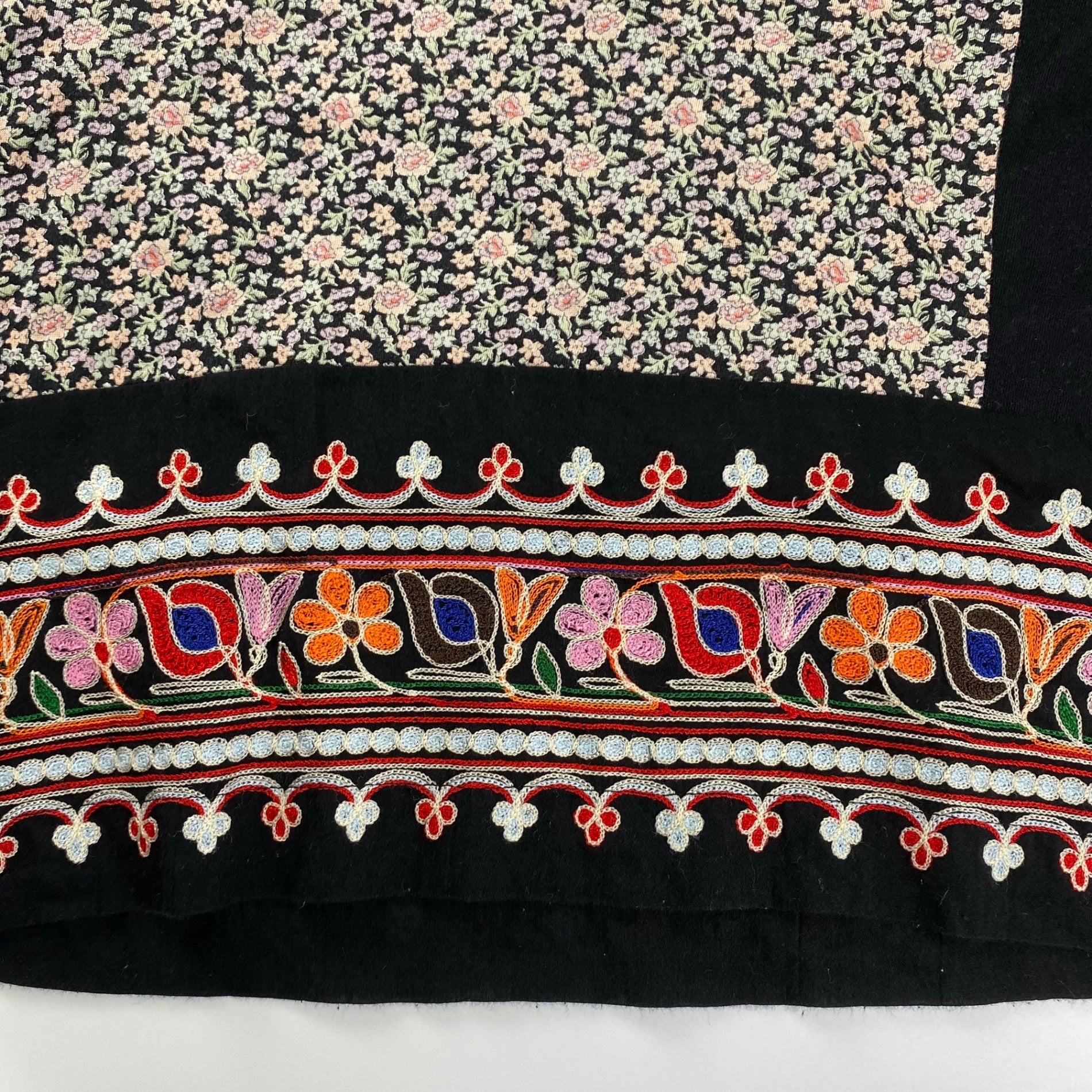 tricot COMME des GARCONS トリコ コムデギャルソン / フラワープリント×刺繍カットソー ブラウス AD2007 SIZE:S-M程度