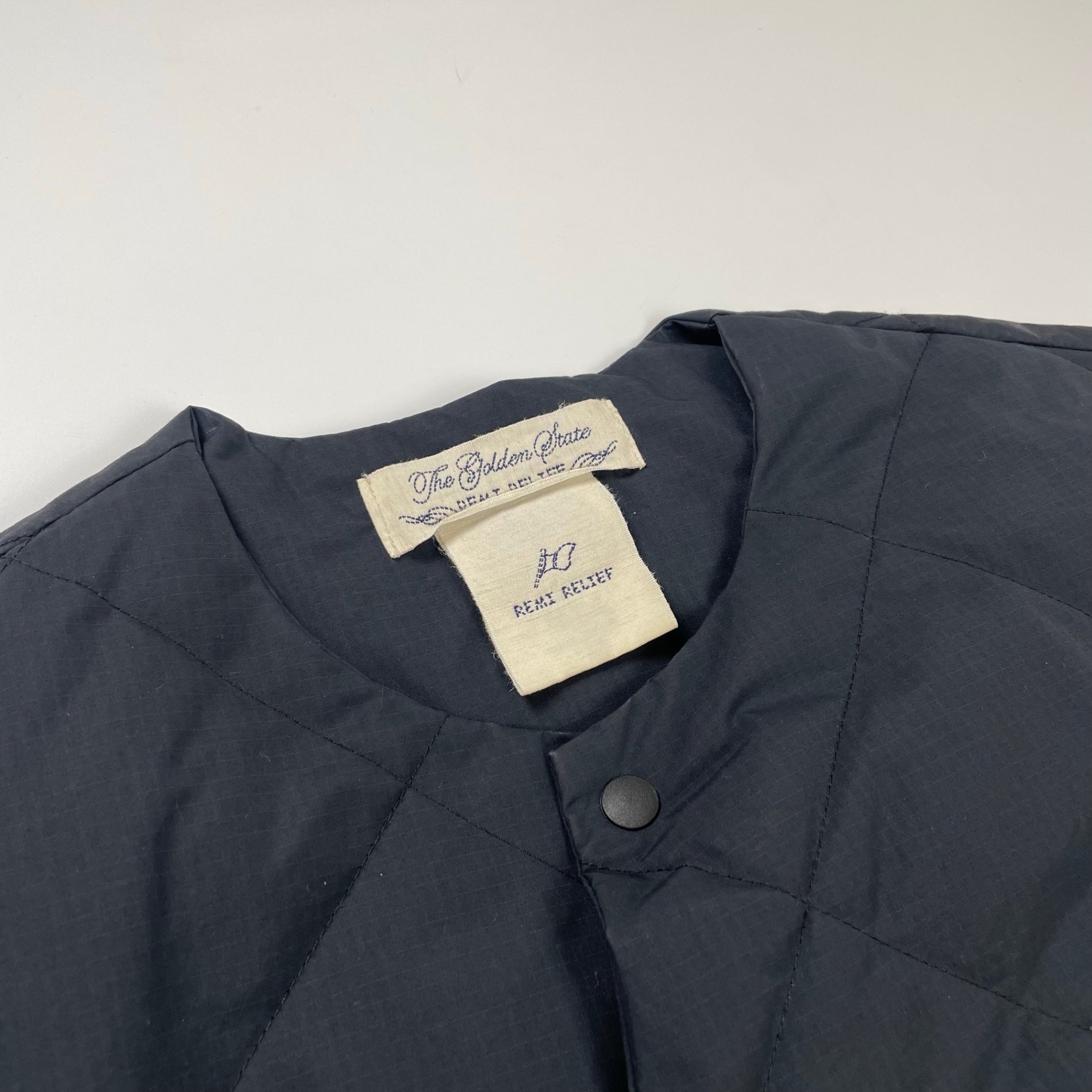 REMI RELIEF レミ レリーフ / ハーフスリーブダウン WRAP DOWN ネイビー 参考定価27,000+tax SIZE:S