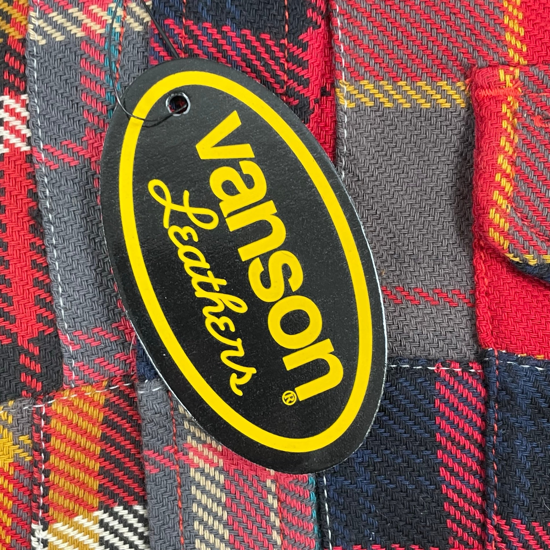vanson / ヘビーネルチェック パッチワークシャツ 未使用品 参考定価：15,800+tax SIZE:L