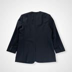 BEAUTY＆YOUTH ビューティーアンドユース / ストライプノーカラージャケット ブラック 23AW 参考定価：32,000+tax SIZE:S