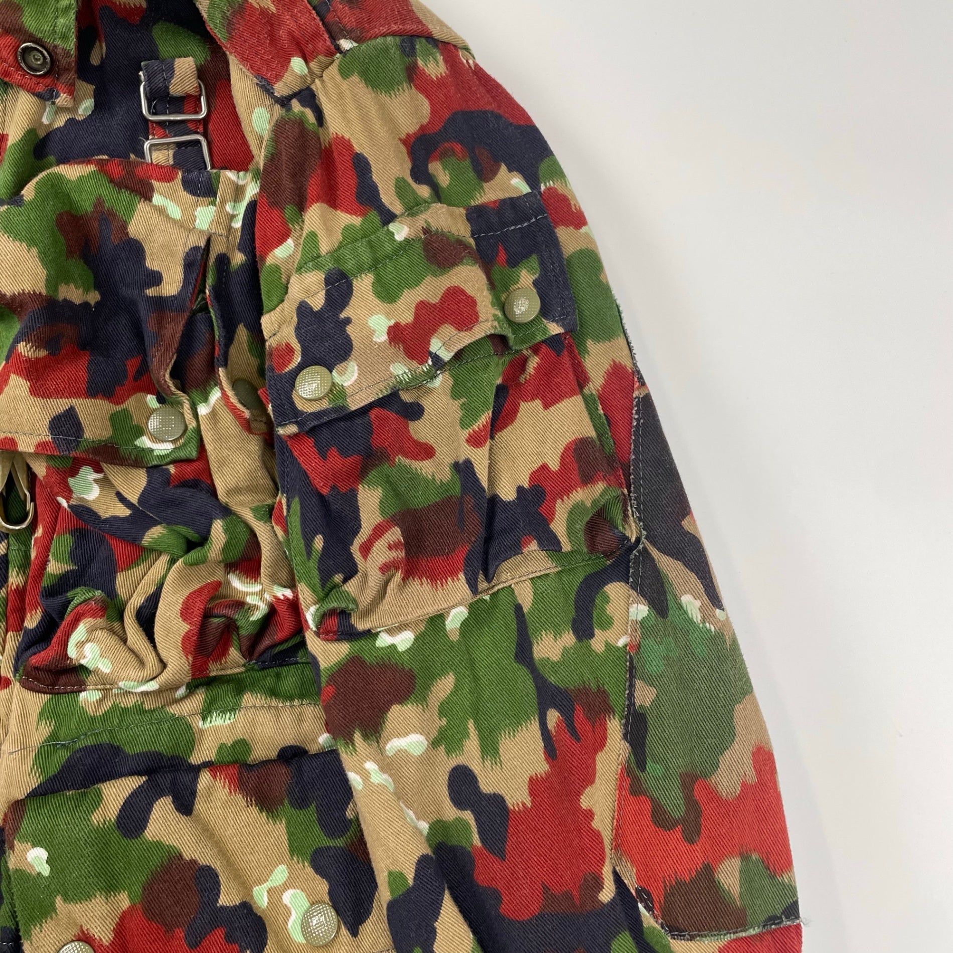 70s VINTAGE ヴィンテージ / スイス軍M60アルペンカモジャケット 山岳部隊 SIZE：L程度
