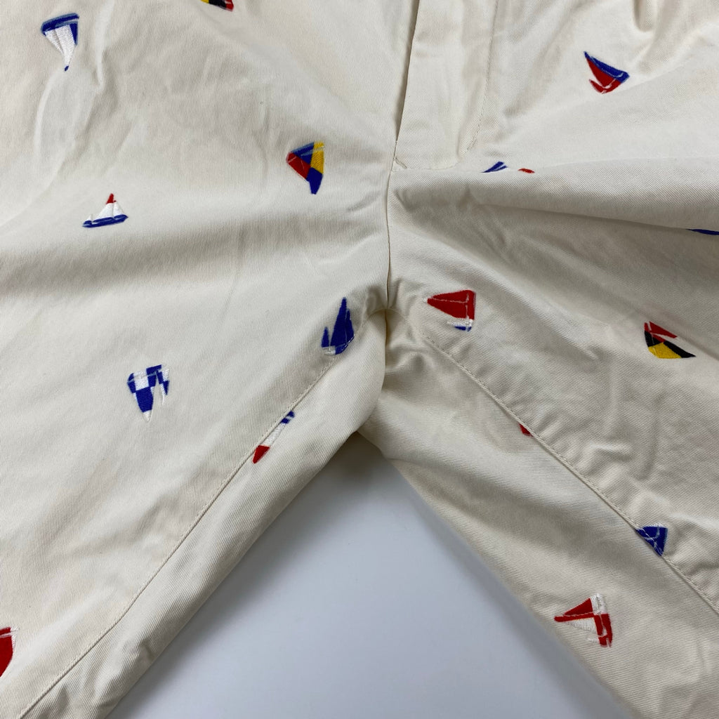 【未使用】 BEAMS PLUS ビームスプラス / 2 Pleats Shorts Embroidery On Print 5ポケット 2タック ハーフパンツ 参考定価：30,000+tax SIZE:L