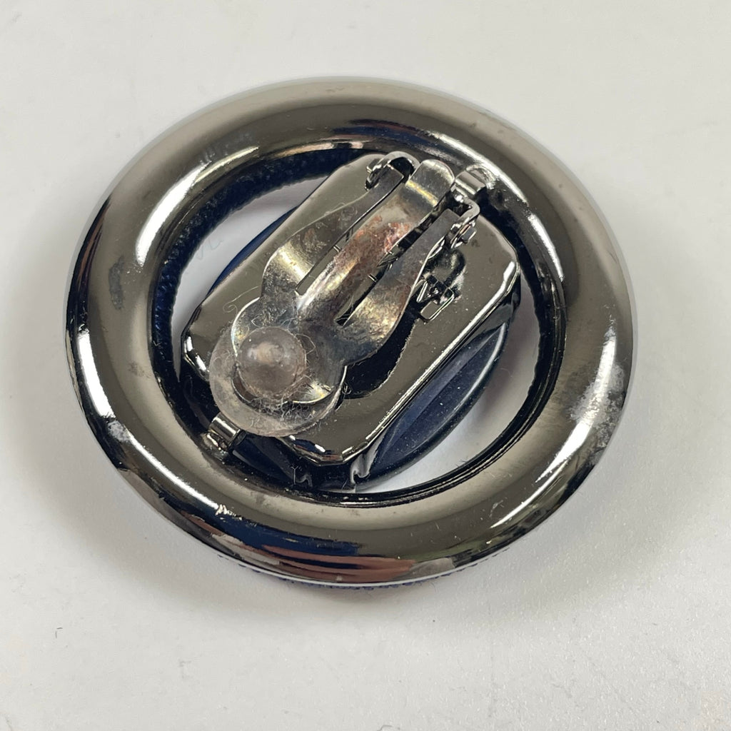 ARMANI / サークルストーンイヤリング ネイビー