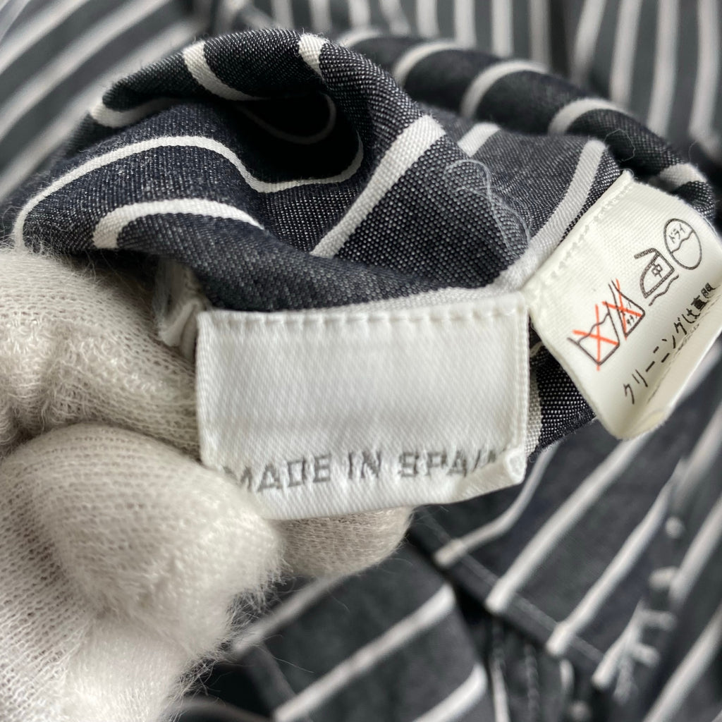 V2 BY VERSACE ベルサーチ ベルサーチェ ヴィンテージ / ストライプ シャツ ボタンダウン ビッグシルエット SIZE：M（XL程度）