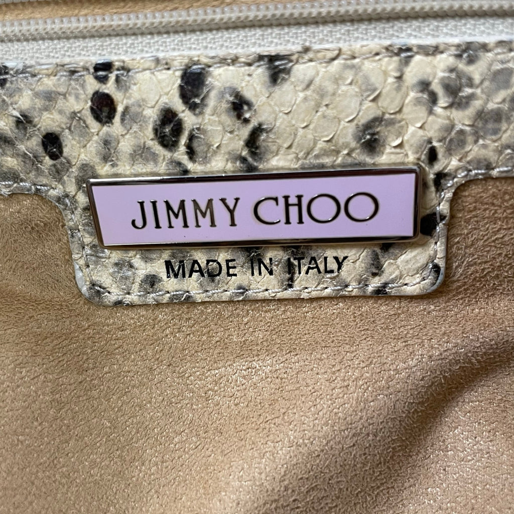 JIMMY CHOO / パイソン柄スタッズトートバッグ 参考定価：200,000程度