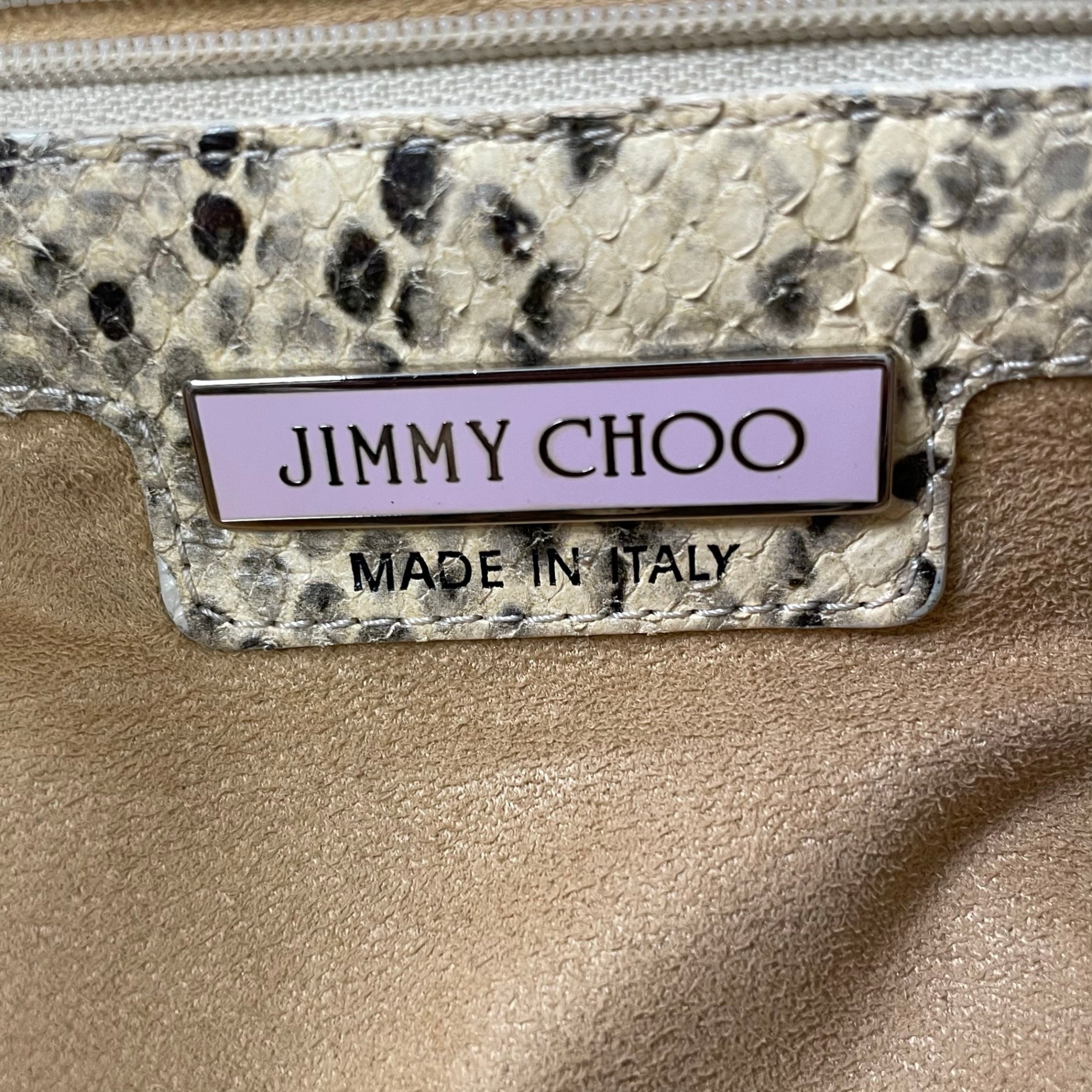 JIMMY CHOO / パイソン柄スタッズトートバッグ 参考定価：200,000程度