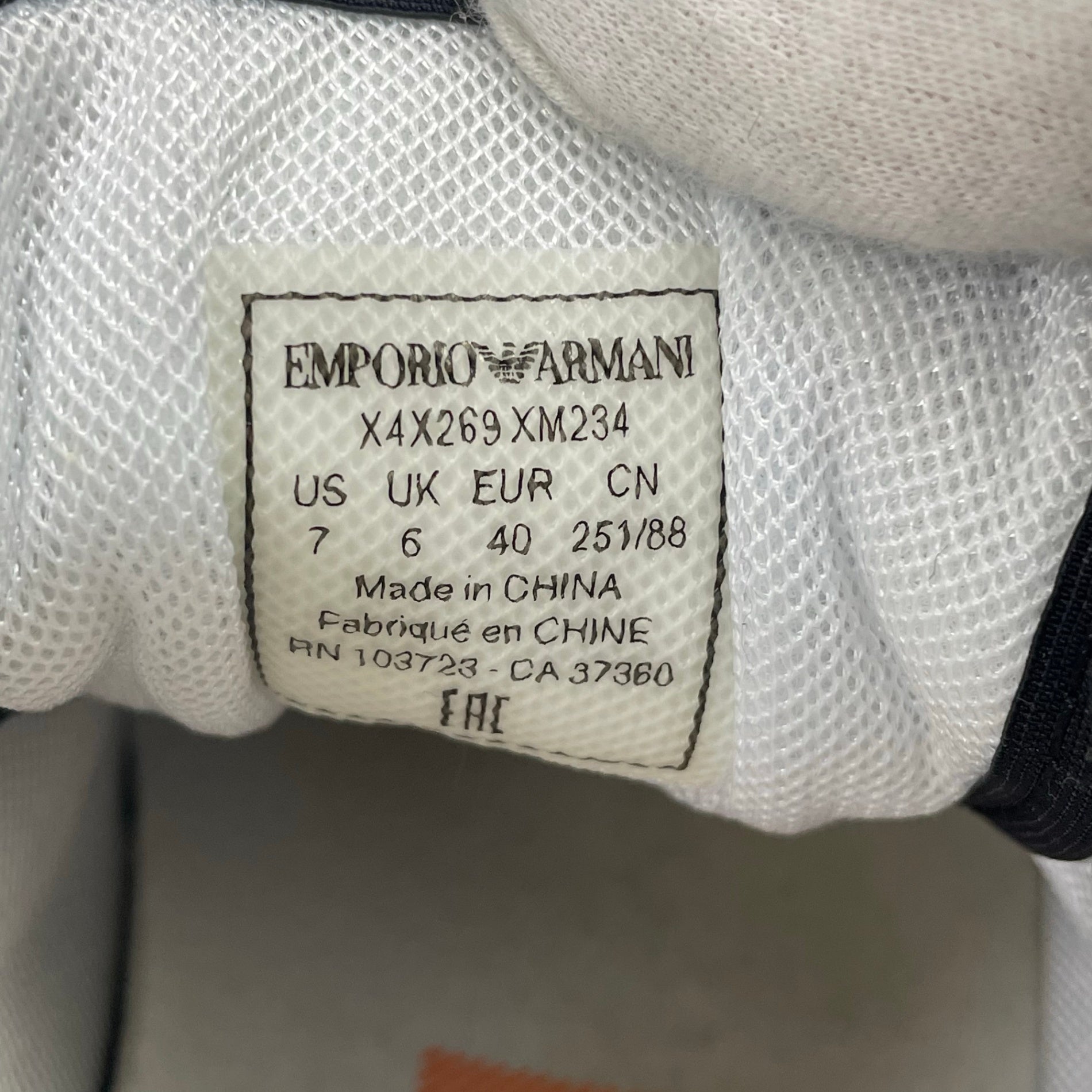 EMPORIO ARMANI エンポリオ アルマーニ / ボリュームソールスニーカー 参考定価：55,000程度 SIZE:25cm