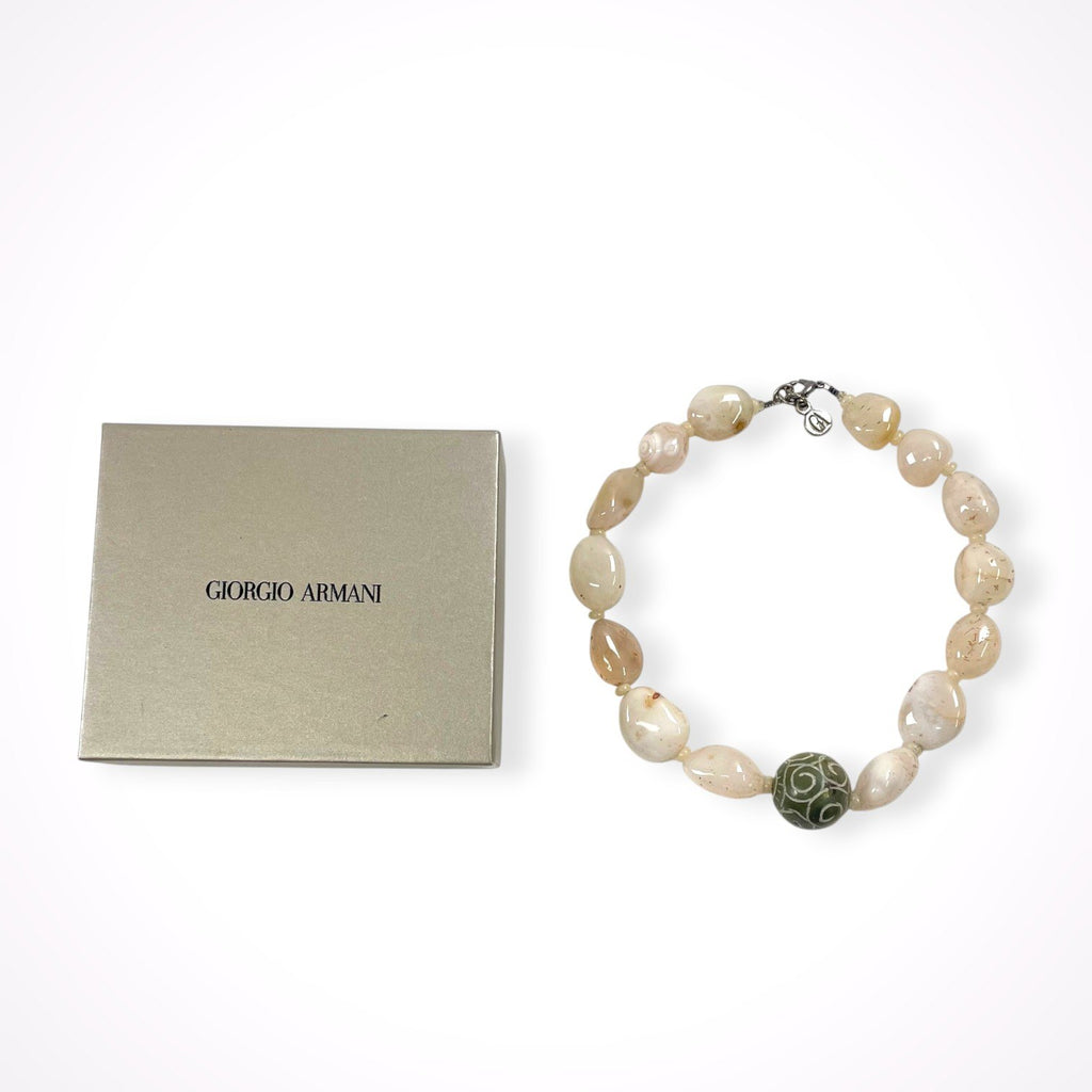 GIORGIO ARMANI / 天然石ネックレス 参考定価：150,000程度