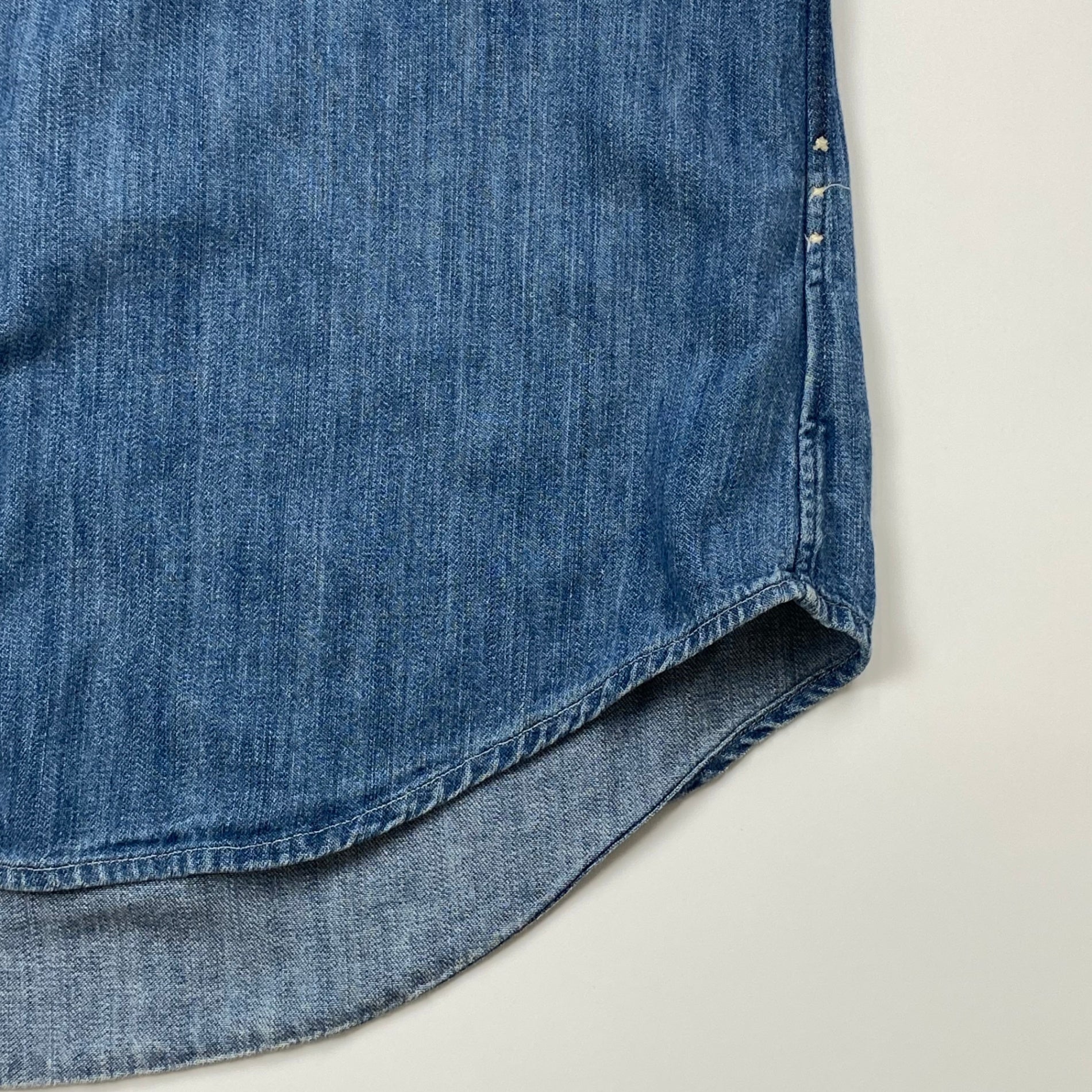 POLO RALPH LAUREN ポロ ラルフローレン / ボタンダウン デニムシャツ ポニー刺繍 SIZE：XS