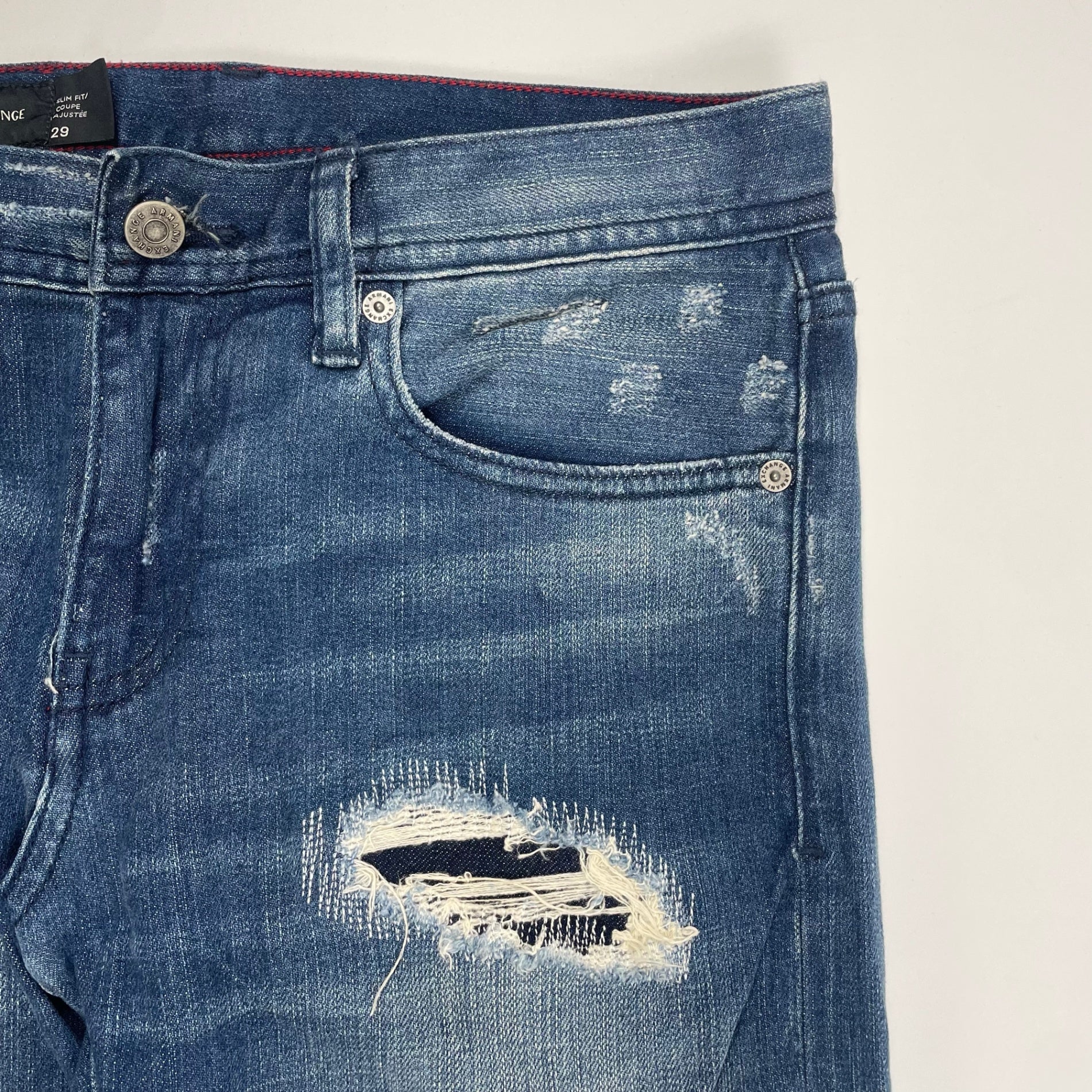 ARMANI EXCHANGE アルマーニエクスチェンジ / ダメージ加工デニムパンツ 参考定価：30,000程度 SIZE:29