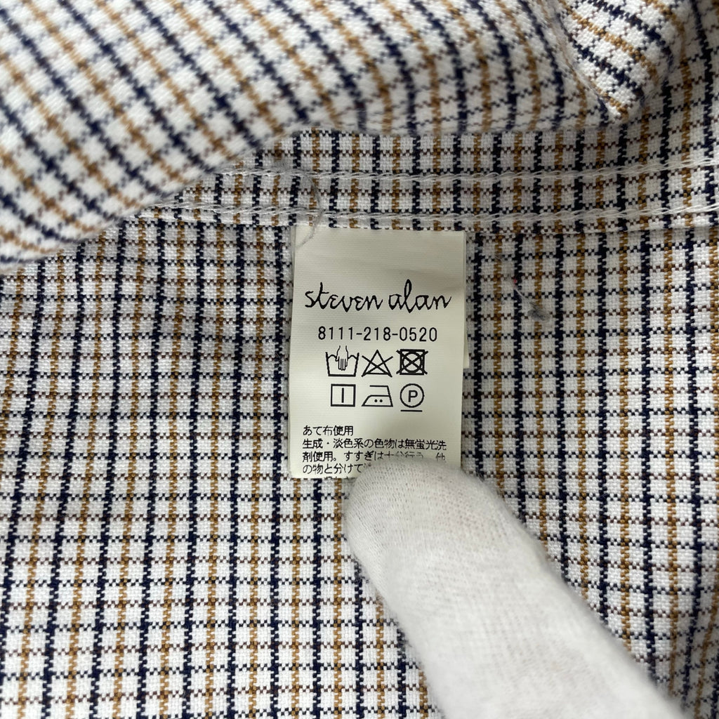 Steven Alan スティーブンアラン / OXFORD TATTERSALL REGULAR COLLAR SHIRT-NERD 参考定価：16,000+tax SIZE：L