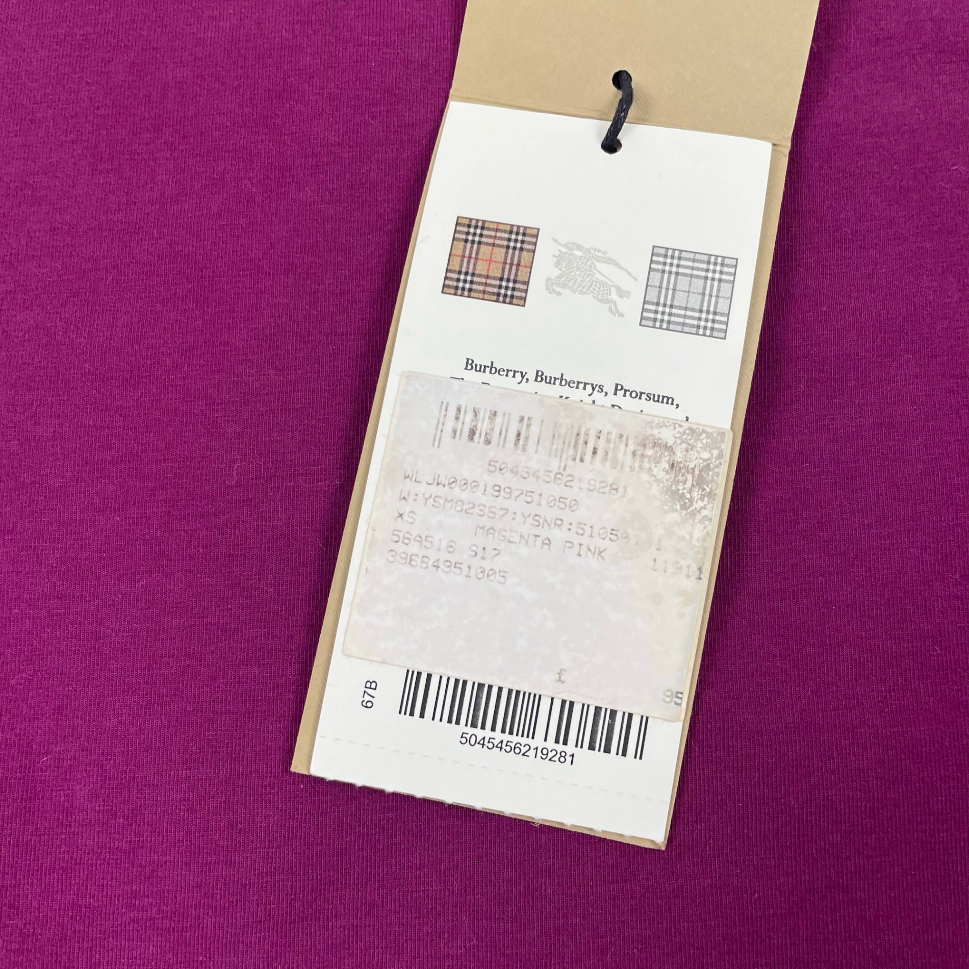 BURBERRY バーバリー / ノヴァ切替Tシャツ 未使用品 参考定価：390＄ SIZE:XS