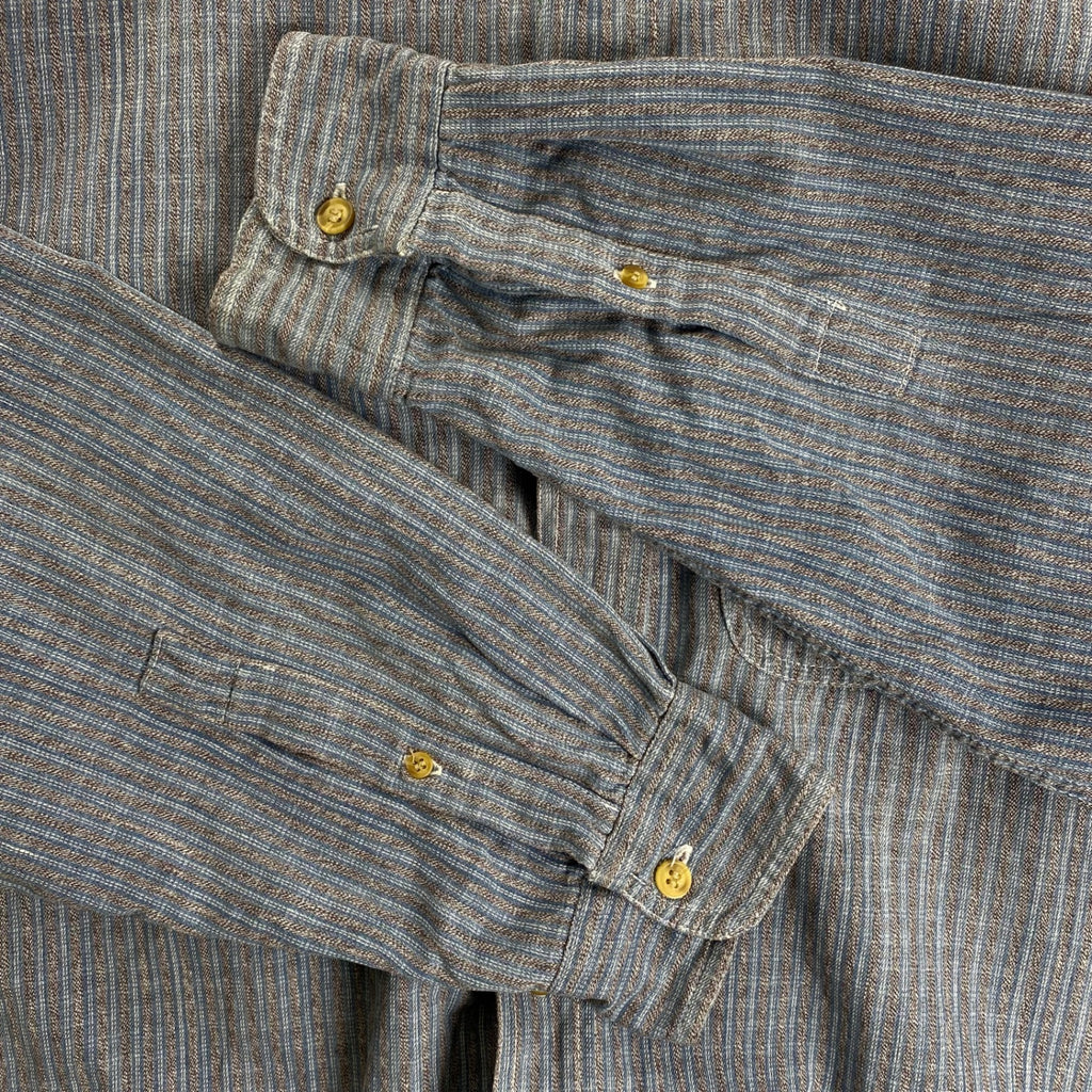 THE FLINTSTONES ザ フリントストーン / 原始家族BD シャツ チェック柄 ブルー SIZE：M