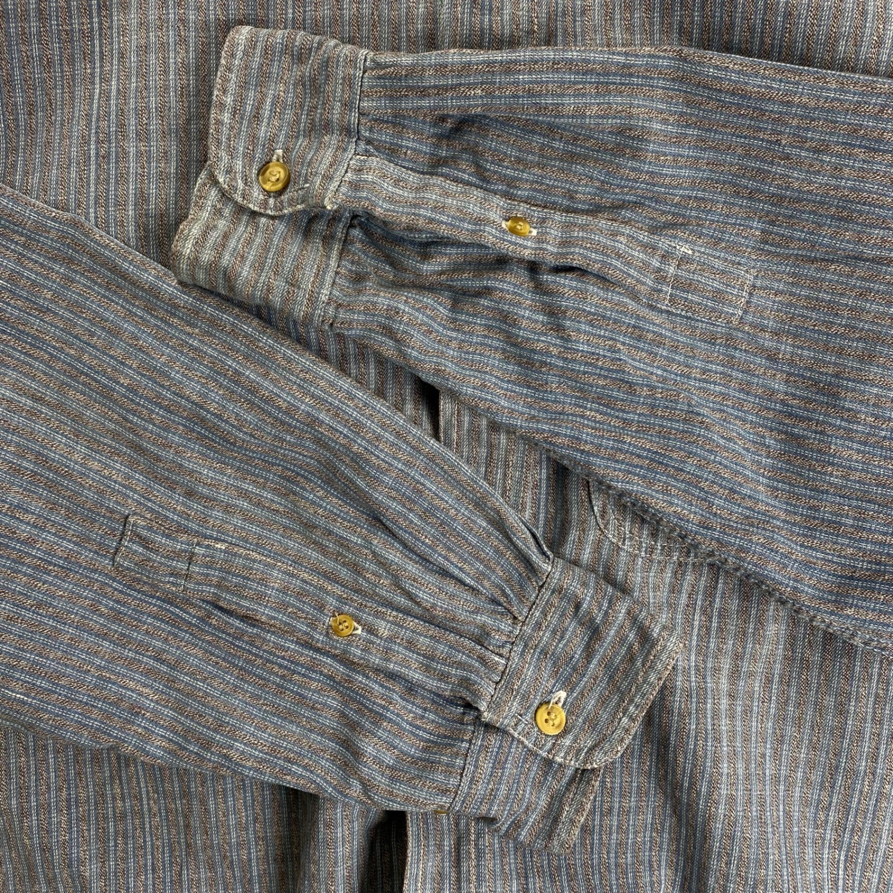 THE FLINTSTONES ザ フリントストーン / 原始家族BD シャツ チェック柄 ブルー SIZE：M