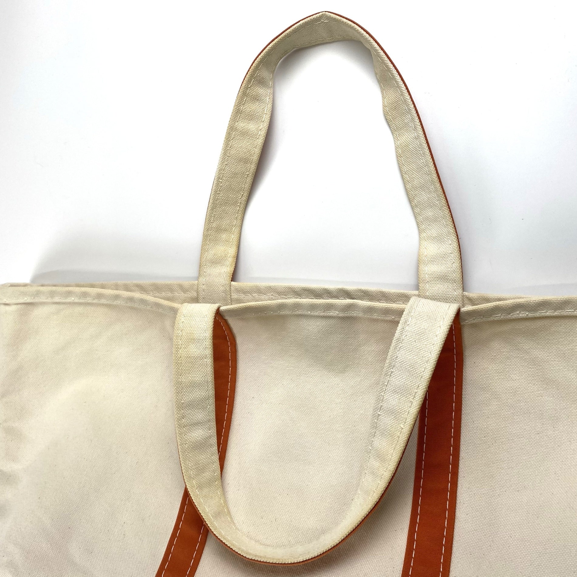 90s LL Bean エルエルビーン / USA製 ヴィンテージ BOAT&TOTE ボートアンドトート ビッグサイズ オレンジ 希少色 幅60cm