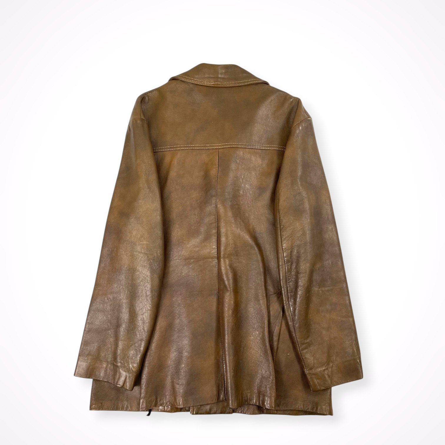 VINTAGE / 70s VINTAGE デザインレザージャケット カーコート SIZE:L程度
