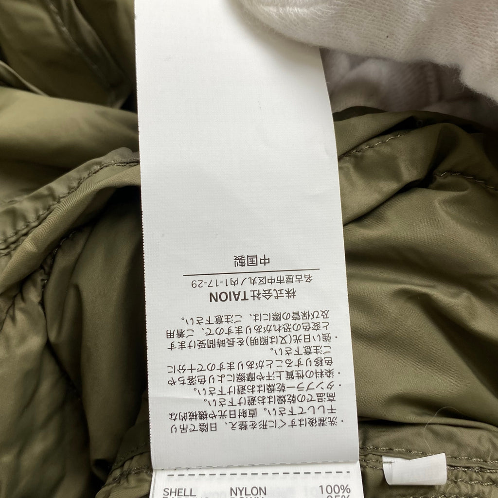 TAION タイオン / ミリタリー オーバーサイズクルーネック ダウンコート ブラック×オリーブ SIZE:XXXL