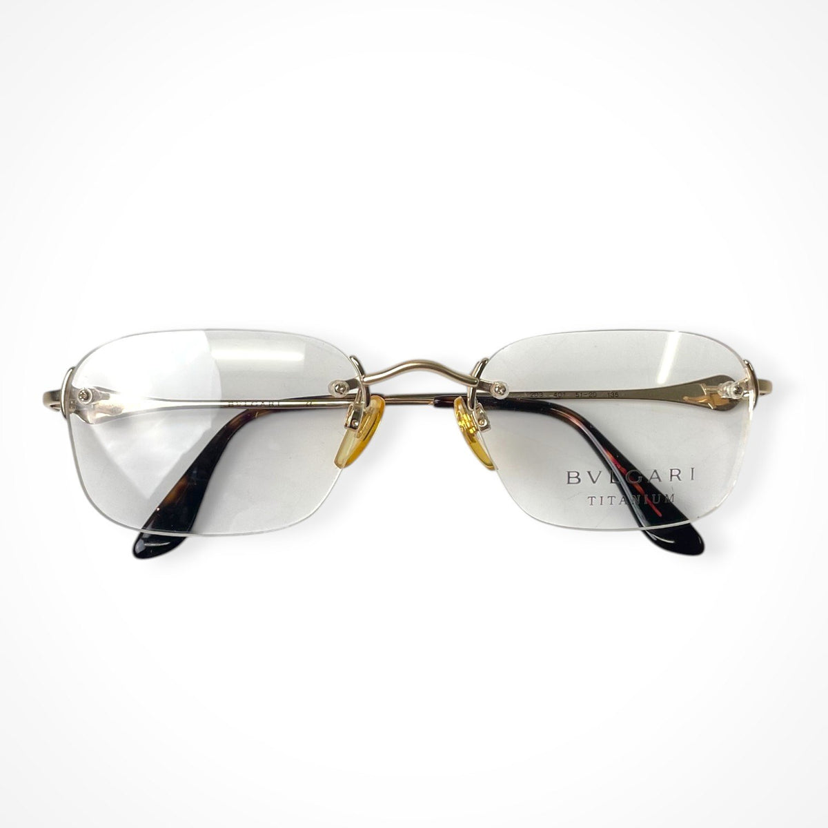 BVLGARI / オニキス リムレスアイウェア デモレンズ入り 参考定価：75,000程度 SIZE:51-20 135