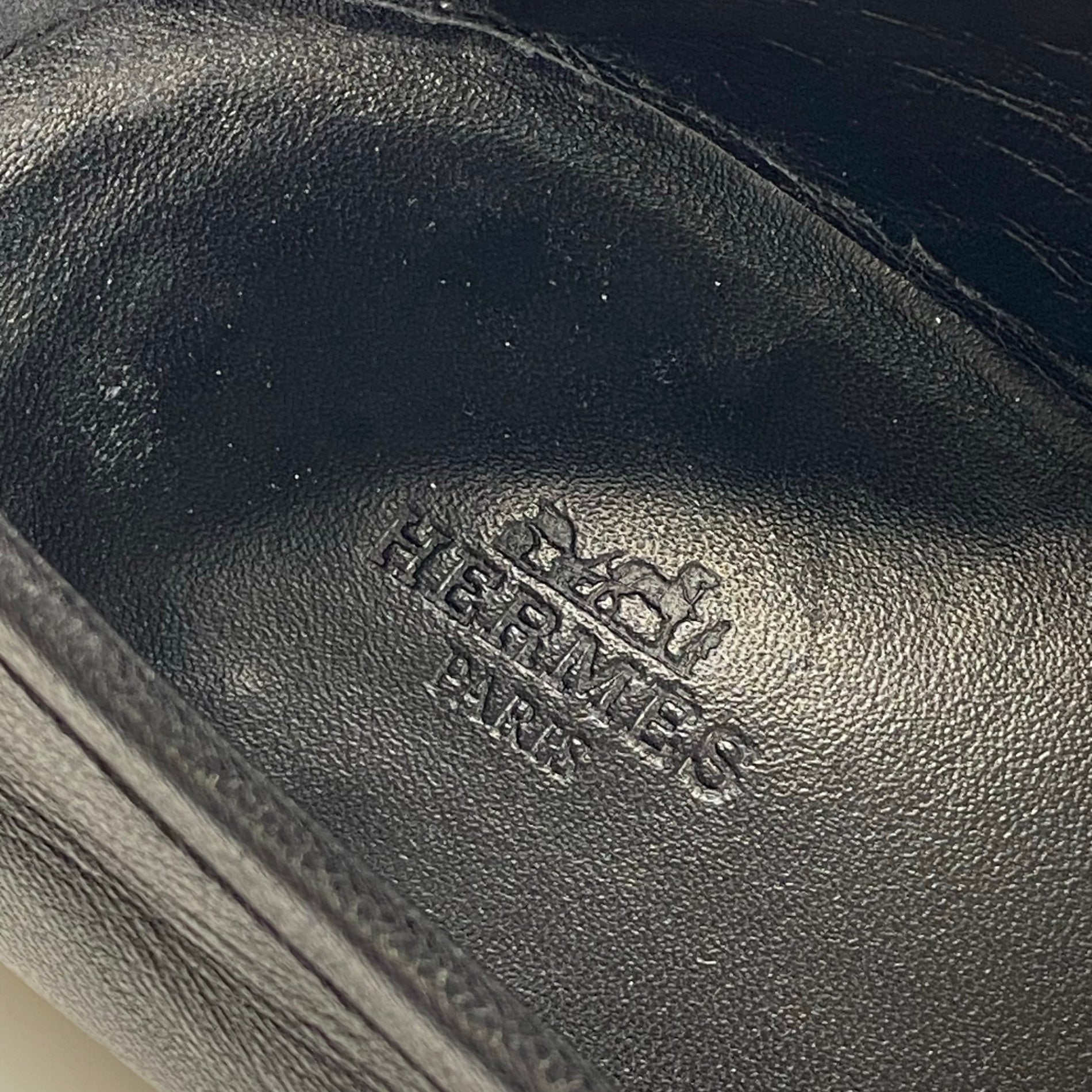 HERMES エルメス / ケリー バックル ローファー オールブラック SIZE:42 1/2(27cm程度)