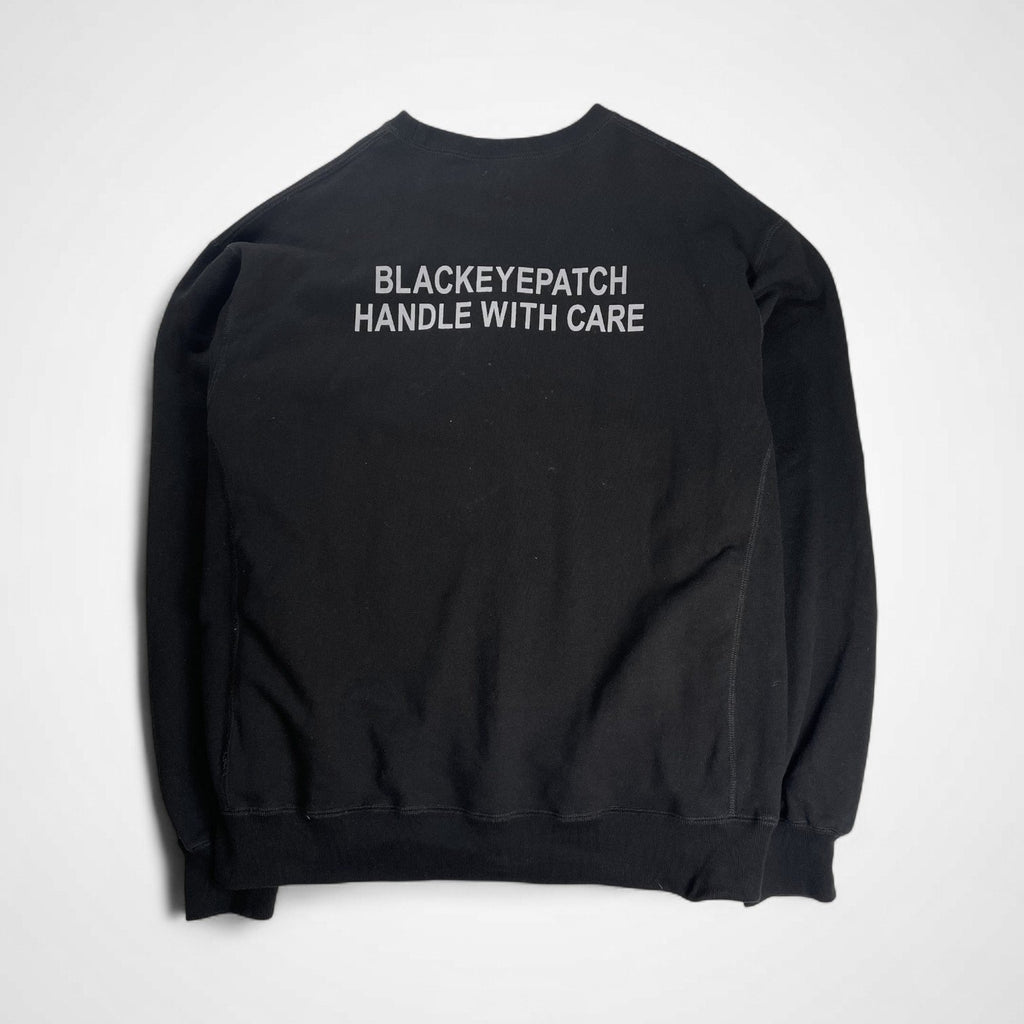BLACK EYE PATCH ブラックアイパッチ / HANDLE WITH CARE CREW SWEAT LHP限定 極美品 SIZE:L