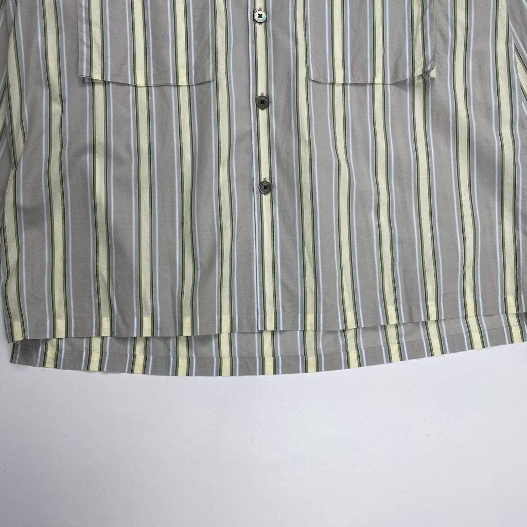CABaN キャバン / ストライプバンドカラーシャツ 参考定価：30,000程度 SIZE:L