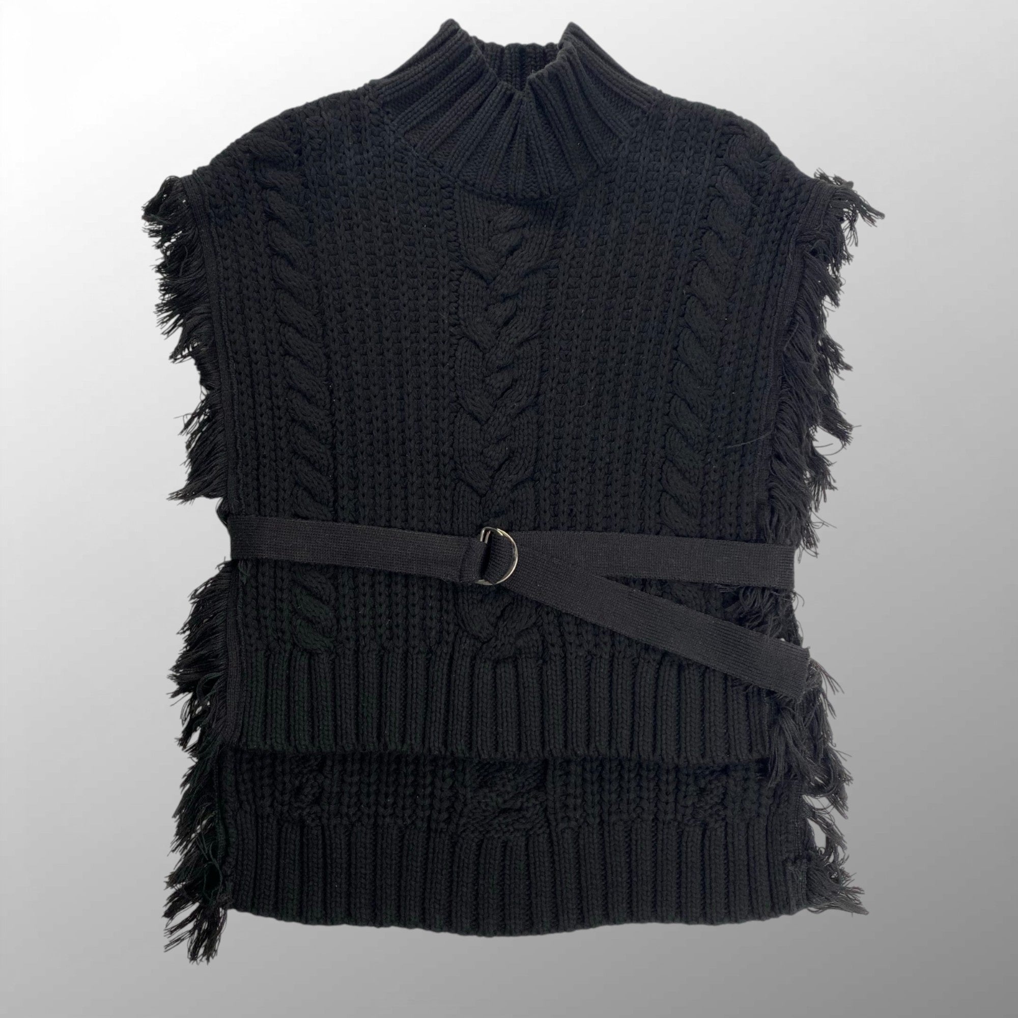 Eimee Law エイミーロウ / フリンジニットベスト ブラック SIZE:38