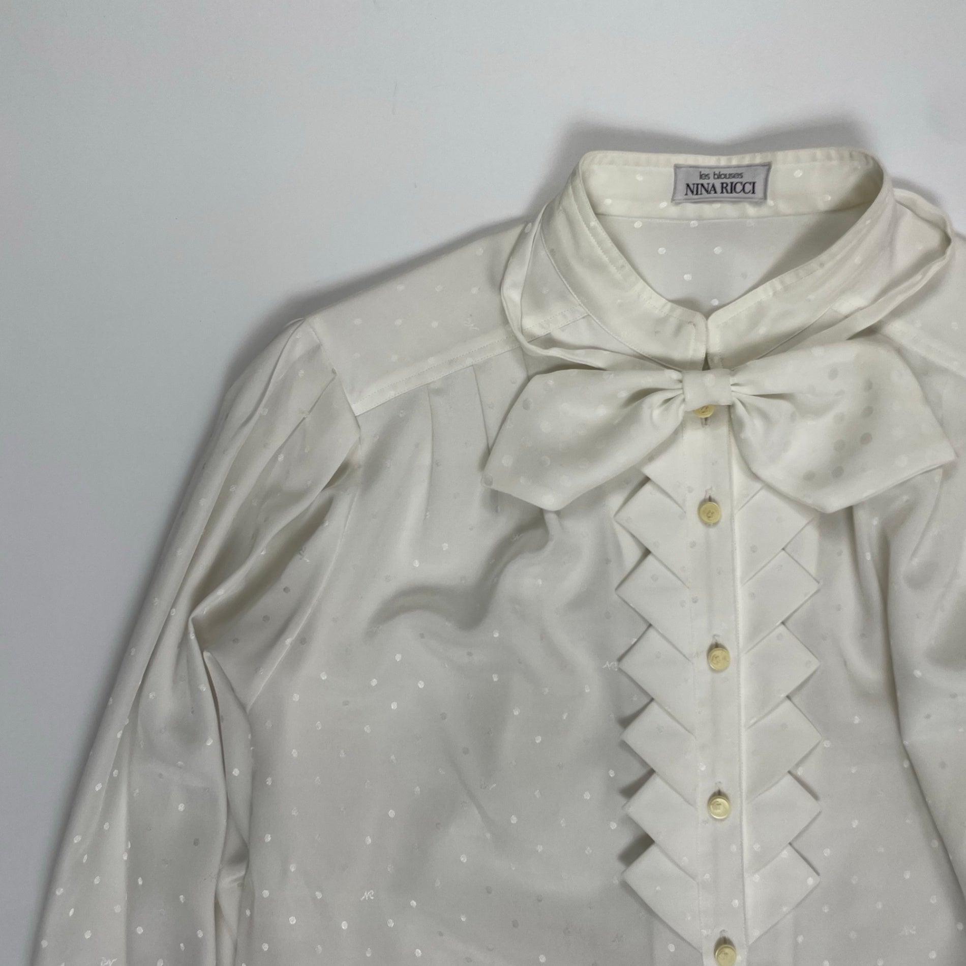 VINTAGE ヴィンテージ / ボウタイ付 ヴィンテージブラウス SIZE:M程度
