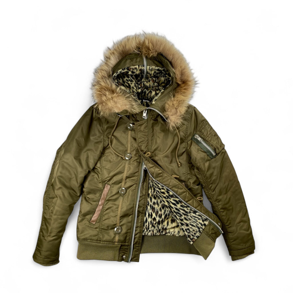 【00's～ ネオグランジ】 VAROSH ヴァロッシュ / N-2Bタイプ ヒョウ柄 ミリタリージャケット SIZE：M